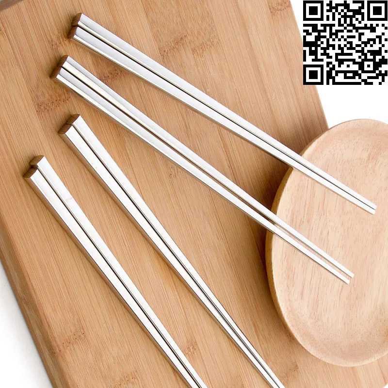 

kitchen accessories food grade household 304 stainless steel Chinese chopsticks household children chopstick holder kitchen pair