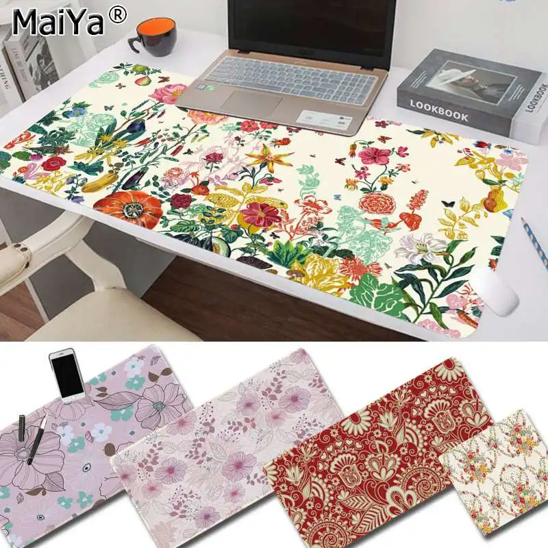 Резиновый коврик для мыши Maiya Boy с цветочным рисунком прочный резиновый