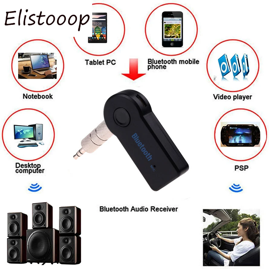 Мини Handsfree Mini 3 5 мм Автомобильный Bluetooth аудио Музыка приемник адаптер авто AUX