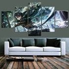 Модульный настенный плакат из 5 предметов на холсте с изображением титанов, анимационный плакат, современные принты для гостиной, спальни мальчика, HD картина для украшения дома