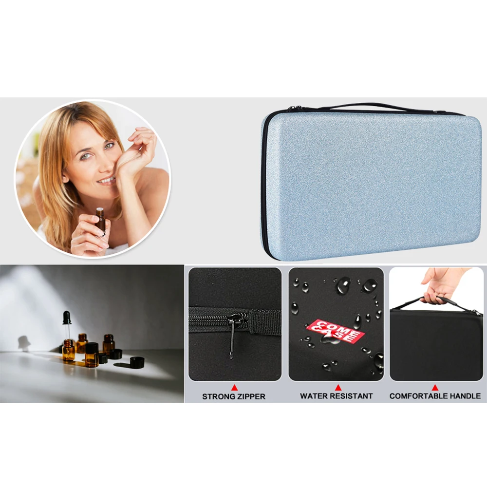 Extra Large Essential Oils Storage Case for 112 Bottles Organizer Holder YoungLiving Plant Therapy & Doterra Shinny silver | Дом и сад
