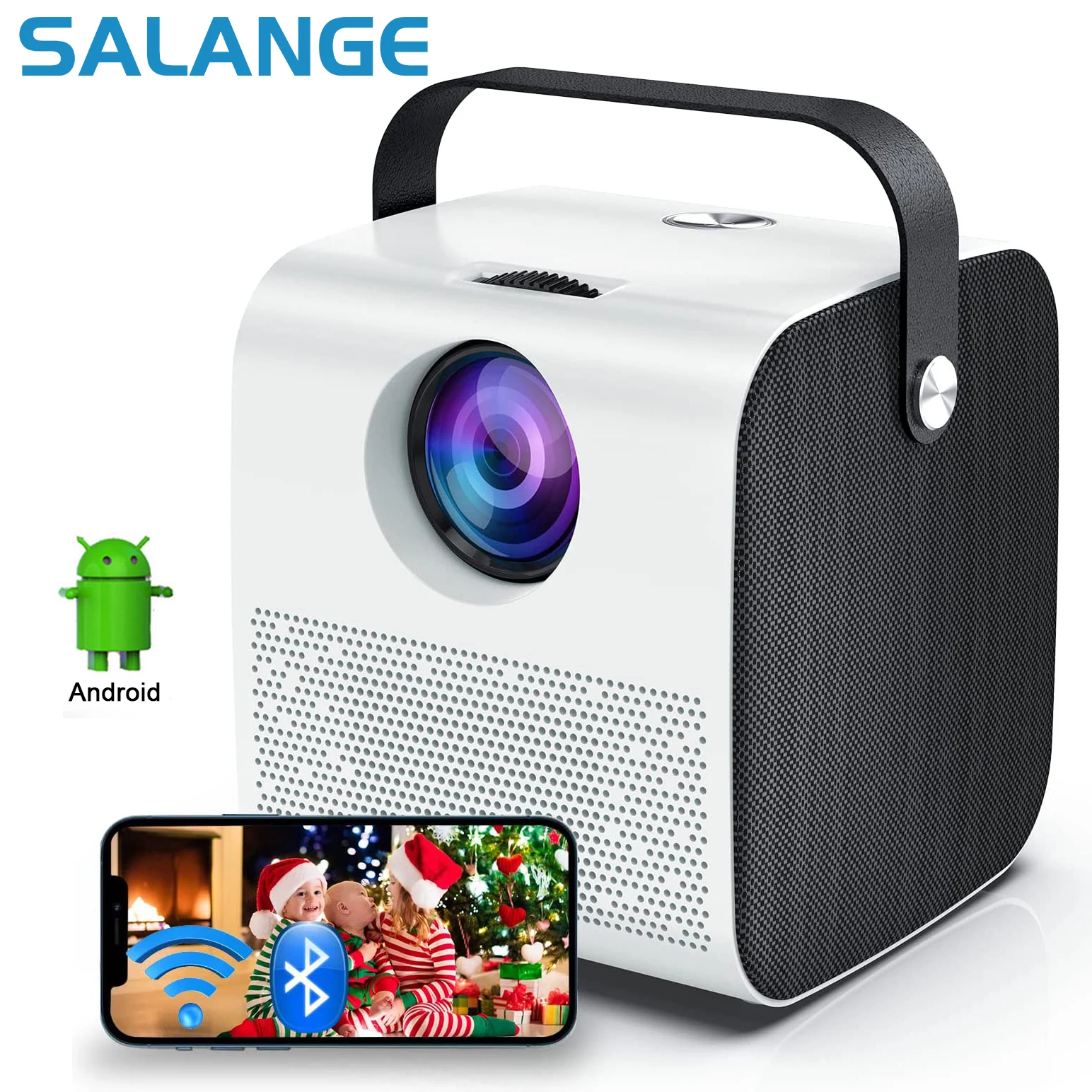 

Salange P52 проектор для дома, 1280*720, портативный домашний кинотеатр, 3600 люмен, Android видеопроектор, FULL HD 1080P, поддержка Bluetooth-динамика