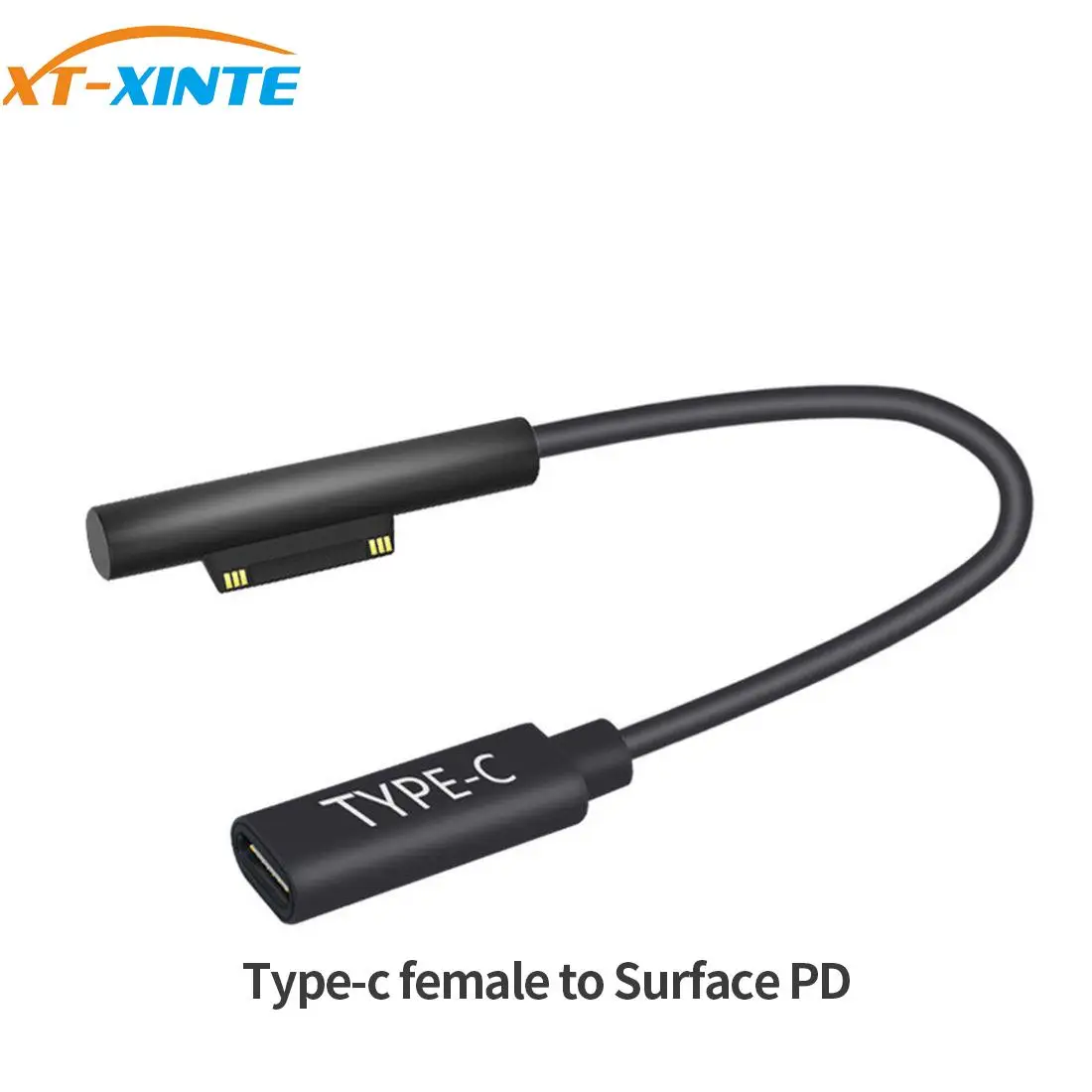 

15V 3A USB Type-C Power Supply Cable 15cm for Microsoft Surface Pro 4 5 6 DC Cord Fast Charger Tablet Laptop PD Charging Adapter
