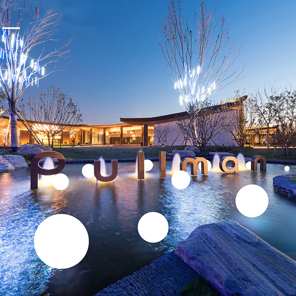 Напольная Светодиодная лампа для газона водонепроницаемый светящийся шар с