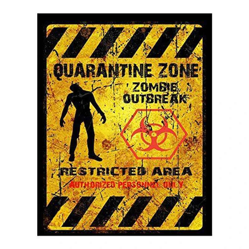 

Car Stickers Decor Motorcycle Decals Funny QUARANTINE ZONE ZOMBIE OUTBREAK Decorative Accessories Creative PVC,