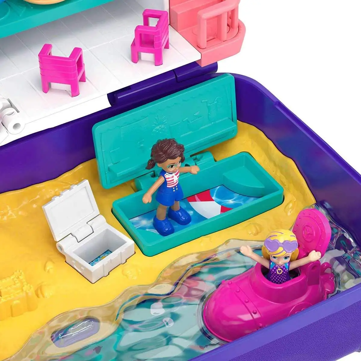 Original Polly Pocket Girls Doll House Big Million World Treasure Box Dolls Travel Style Toys Accessories Summer Juguetes | Игрушки и
