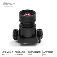 witrue cctv lens 5 megapixel 6mm m12 p0 5 f1 0 with ir filter full color day and night for security cameras