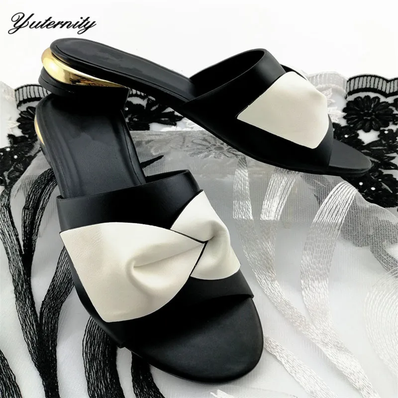 Yuternity Nigerian Comfortable Pumps 3.5CM Shoes For Woman Dress Italian Design Casual Metal Slingbacks Wedding | Обувь