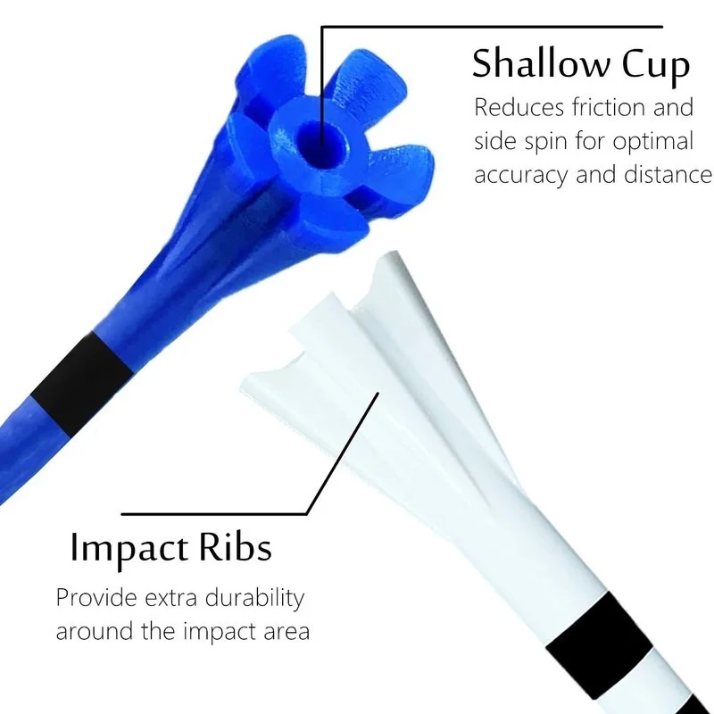 60 шт. прочные пластиковые тройники для гольфа с 5 зубцами 70 мм 83 |