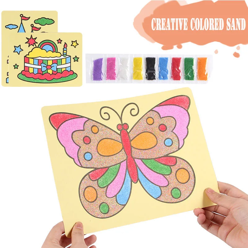 5 шт./партия цветная картина из песка выберите для мальчиков и девочек стиль детей