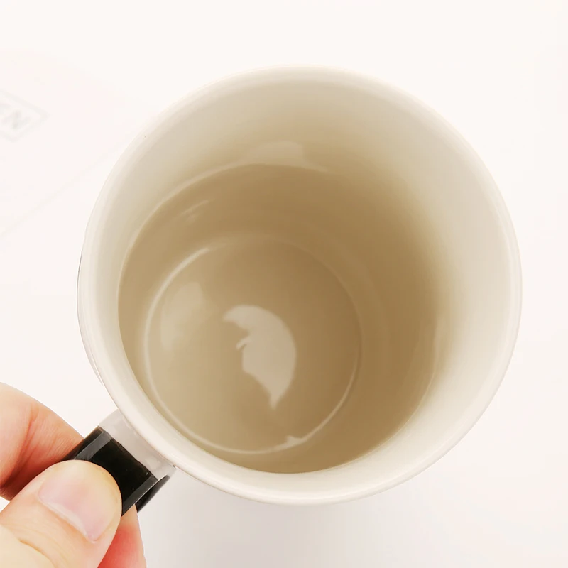 

Creative Cute Cartoon Ceramic Cup Cat Embossed Coffee Cup Large Capacity Anti-scalding Mug with Lid Spoon Mug Gift for Children