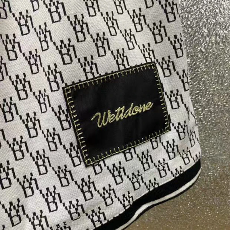 

2021 We11done Full Logo V Collar Knitt Loose Suit Vest Shorts Men Women Casual 1:1 High Quality WE11DONESport Shorts Tops