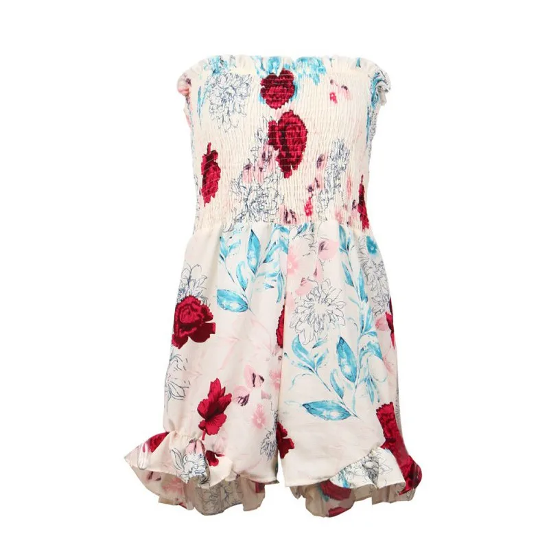 

Fashion New Spring Summer Playsuits Women Clothing Floral Print Pattern Casual Bodysuits x