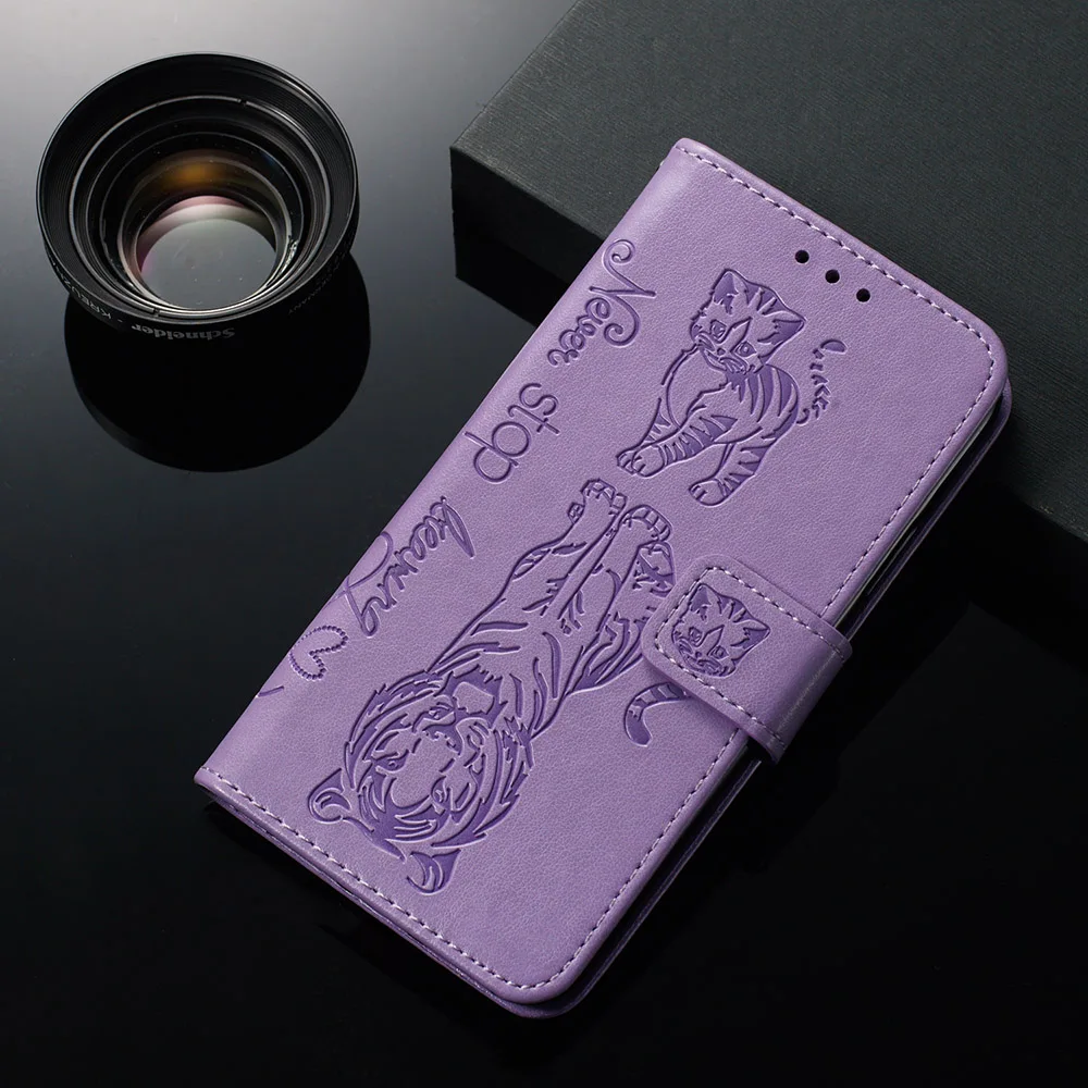 Винтаж Ретро Флип-кошелек ободок с ушками кошки тигра чехол для телефона Redmi K20 Pro