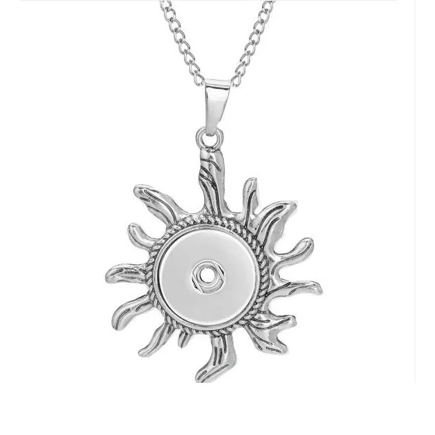 Новые золотые круглые ожерелья металлическое ожерелье с кнопкой подходит для 18