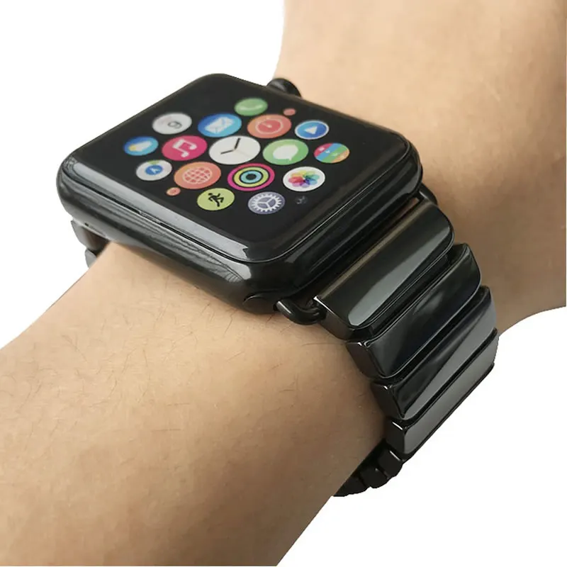 Ремешок Jeathus для часов apple watch Series 1 2 3 керамический ремешок iwatch 38 42 мм с застежкой