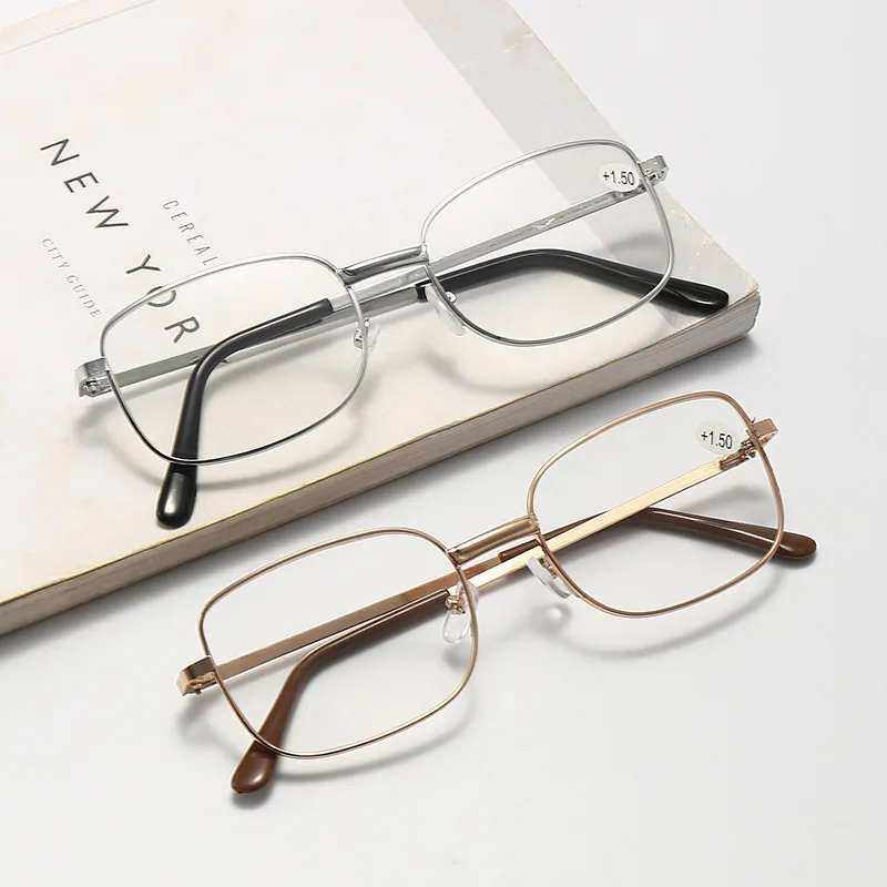 

2021 New Metal Reading Glasses Computer Presbyopia Glasses Women Men Hyperopia Reading Eyeglasses+1.0+1.5+2.0+2.5+3.0+3.5+4.0