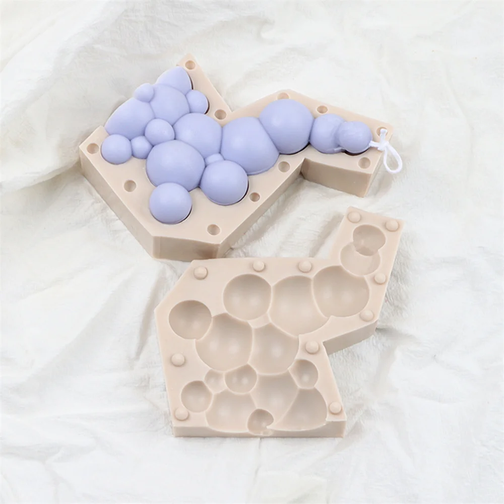 

Hot Selling Virus Candle Mold Silicone Malformed Ball Plaster Mould DIY Bubble Cloud Epoxy Tool For Home Decoration