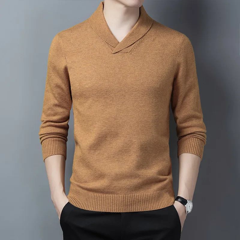 

Свитер Мужской Хлопковый, в рубчик, Осень-зима