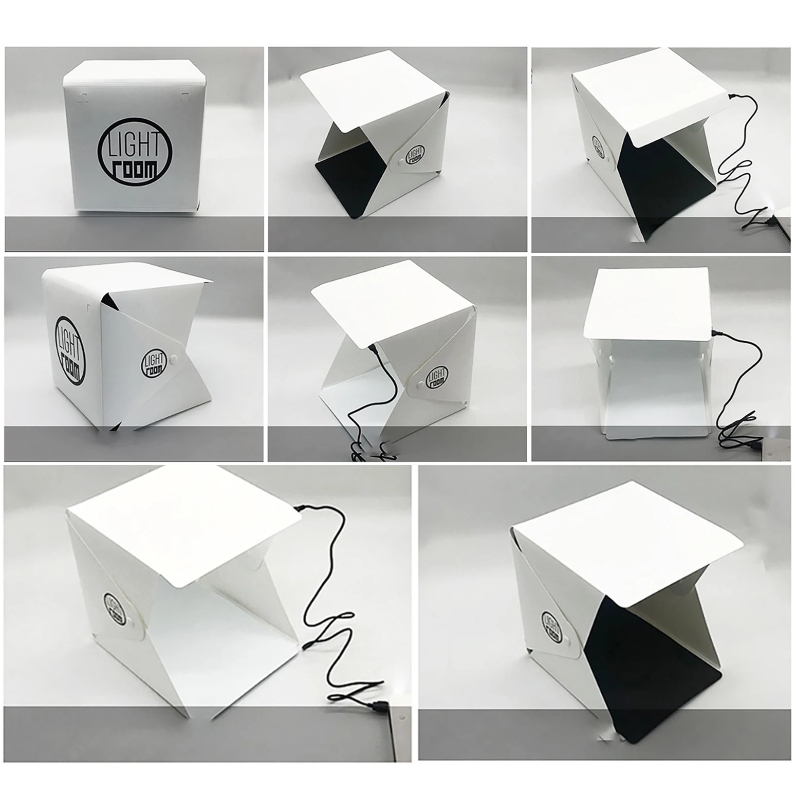 Mini Folding Lightbox Photography Photo Studio Portable Softbox 2 Panel LED Light Shooting Tent Box Kit for DSLR Camera | Электроника