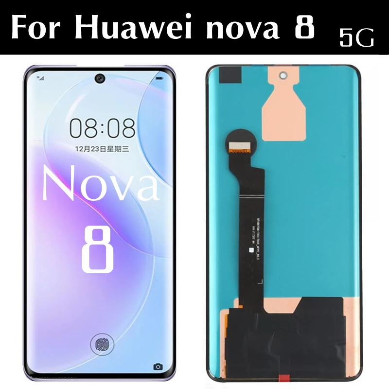 Pantalla LCD OLED de 6,57 pulgadas para Huawei nova 8 5G, repuesto de montaje de pantalla t&aacute;ctil, ANG-AN00-0