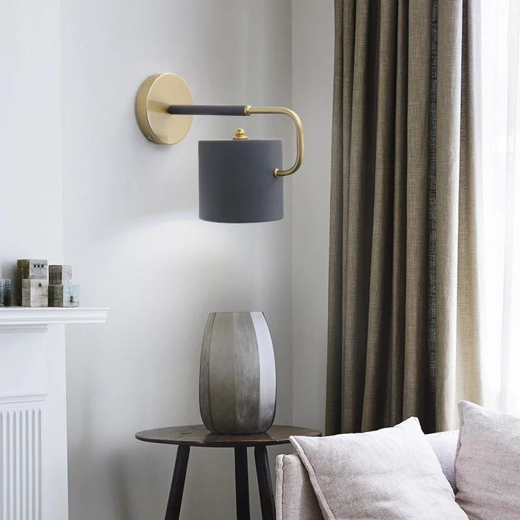 Настенная лампа в скандинавском стиле макарон прикроватные светильники для