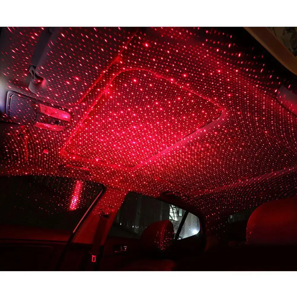 Автомобильная Звездная небо окружасветильник Свет USB светодиодный лазерный