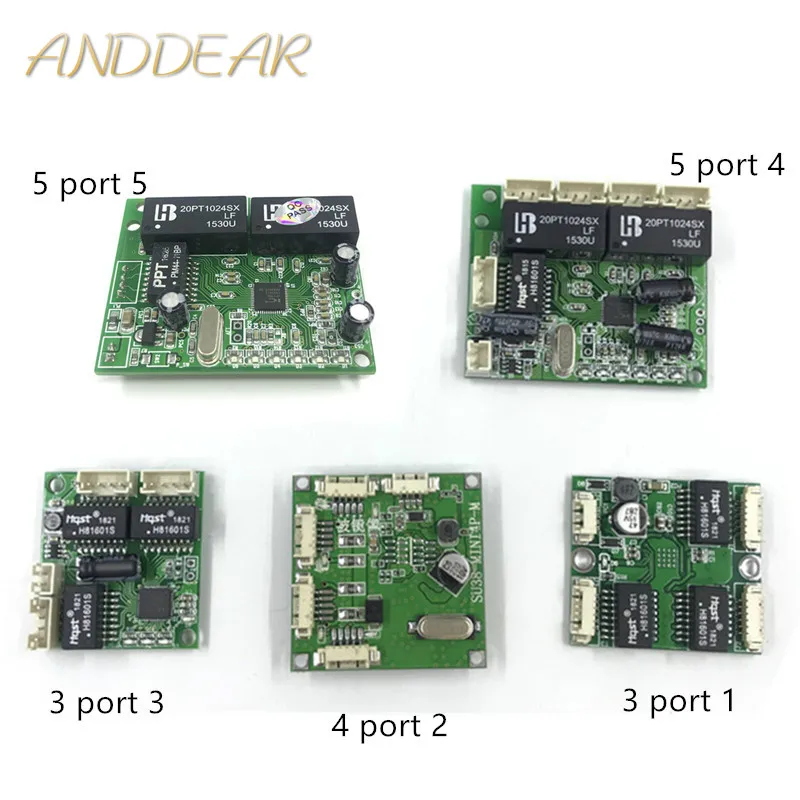 

Мини 5V 12vswitch модуль управления воспроизведением OEM модуль Mini Размер 3/4/5 Порты сетевые коммутаторы печатной платы мини коммутатора ethernet WiFi модуль 5V-12V 10/100 Мбит/с