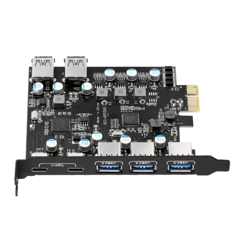 

Плата расширения с 7 портами s PCI-E на USB 3,0, 5 портов USB A, 2 порта USB C, Суперскоростной адаптер PCI Express для настольного USB-устройства