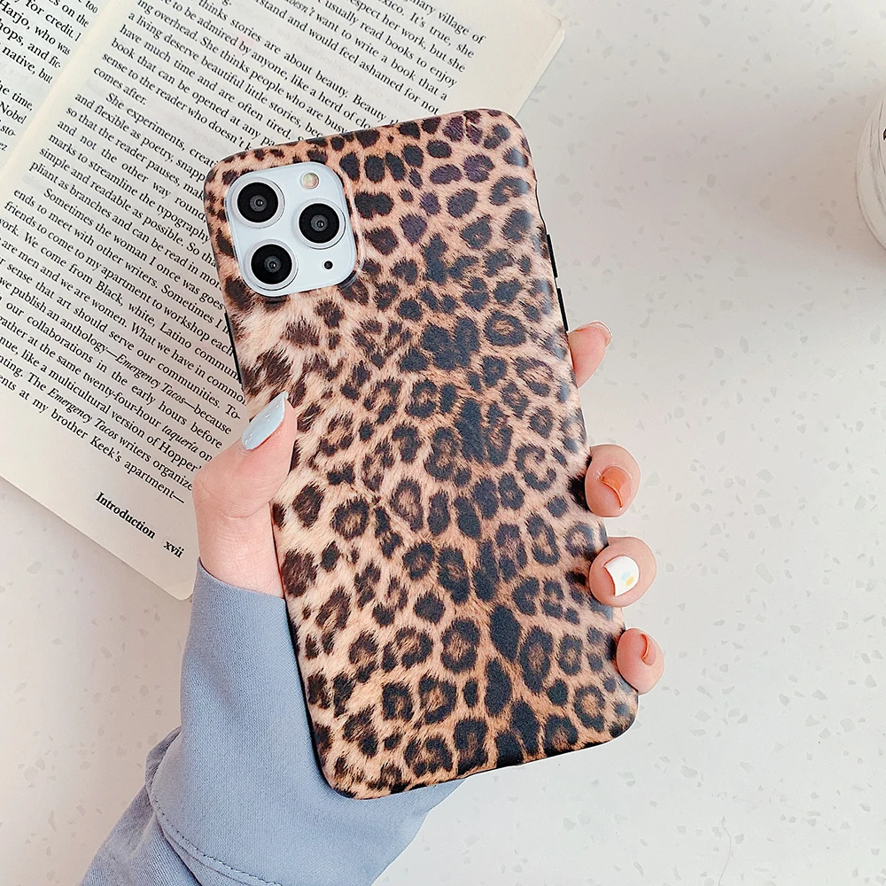 Винтажный леопардовый чехол LOVECOM для телефона iPhone 11 Pro Max XR X XS 7 8 6S Plus матовый
