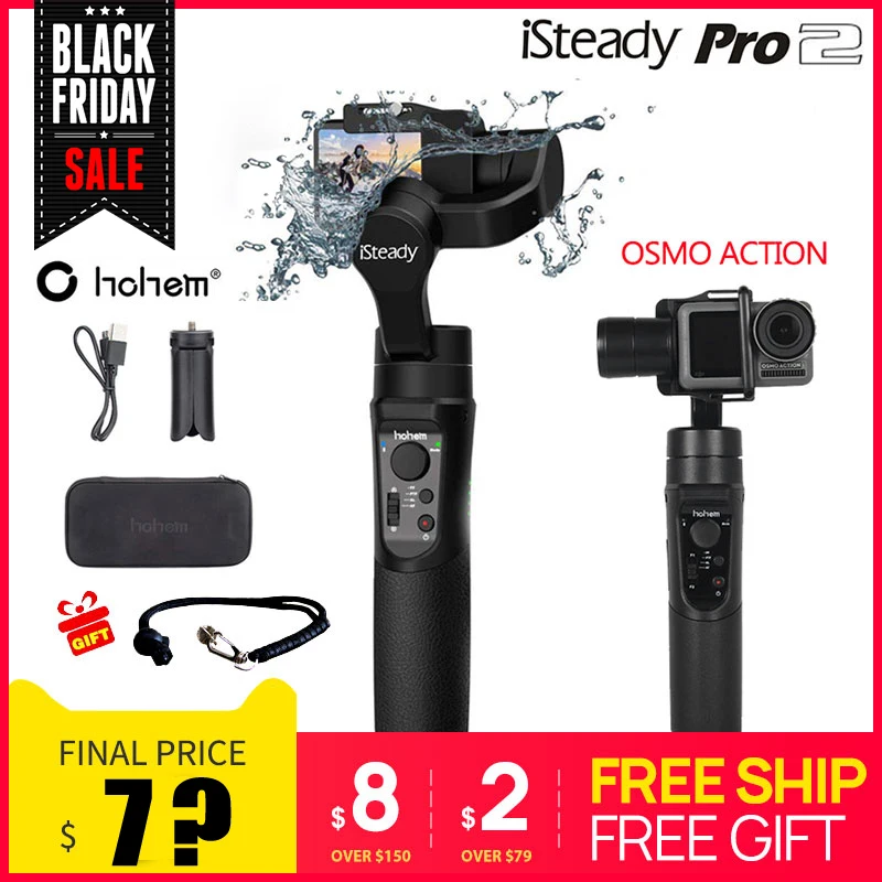 Hohem iSteady Pro 2 3-х позиционный ручной карданный стабилизатор для DJI Osmo Экшн камера GoPro 7 6 экшн-камеры XiaoYi 4K sony RXO Камера PK G6 Эволюция