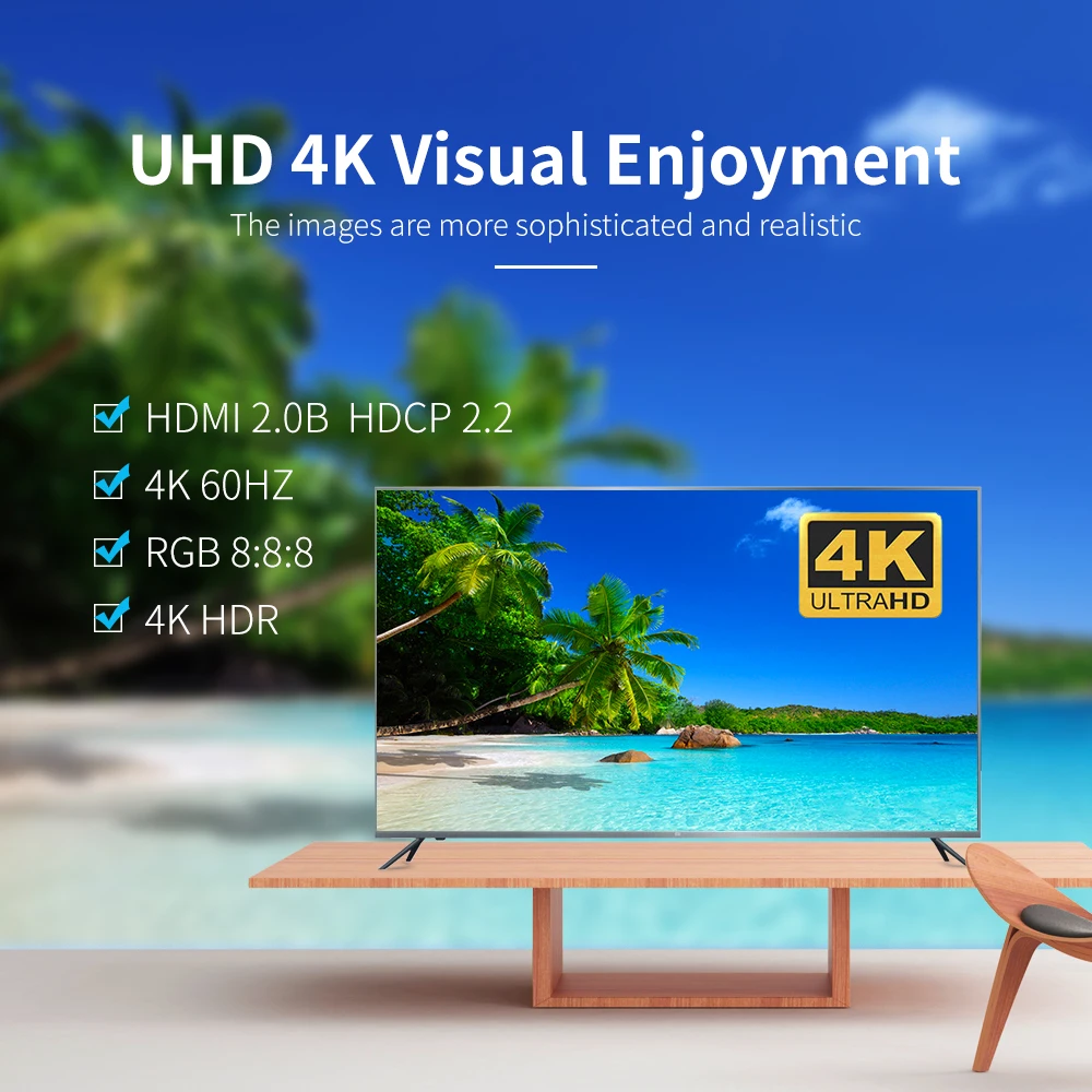 Navceker HDMI совместимый KVM переключатель 2 порта 4K USB DP распределитель коробка для
