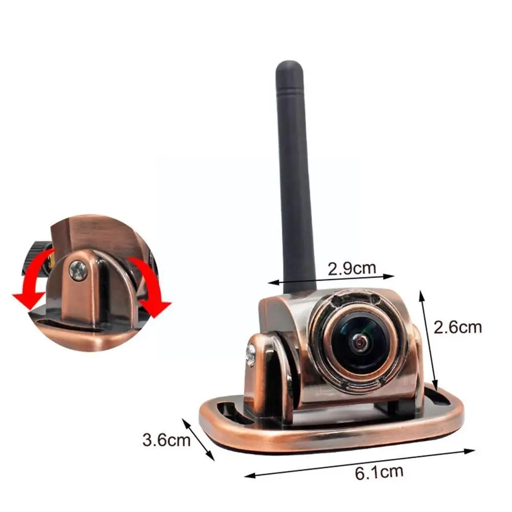 

Wireless Wifi Car Backup Metal 180 Fisheye Lens Front/Rear View Heavy 9V-36V Camera Duty Trailer Truck Bus Night Fo H9A8