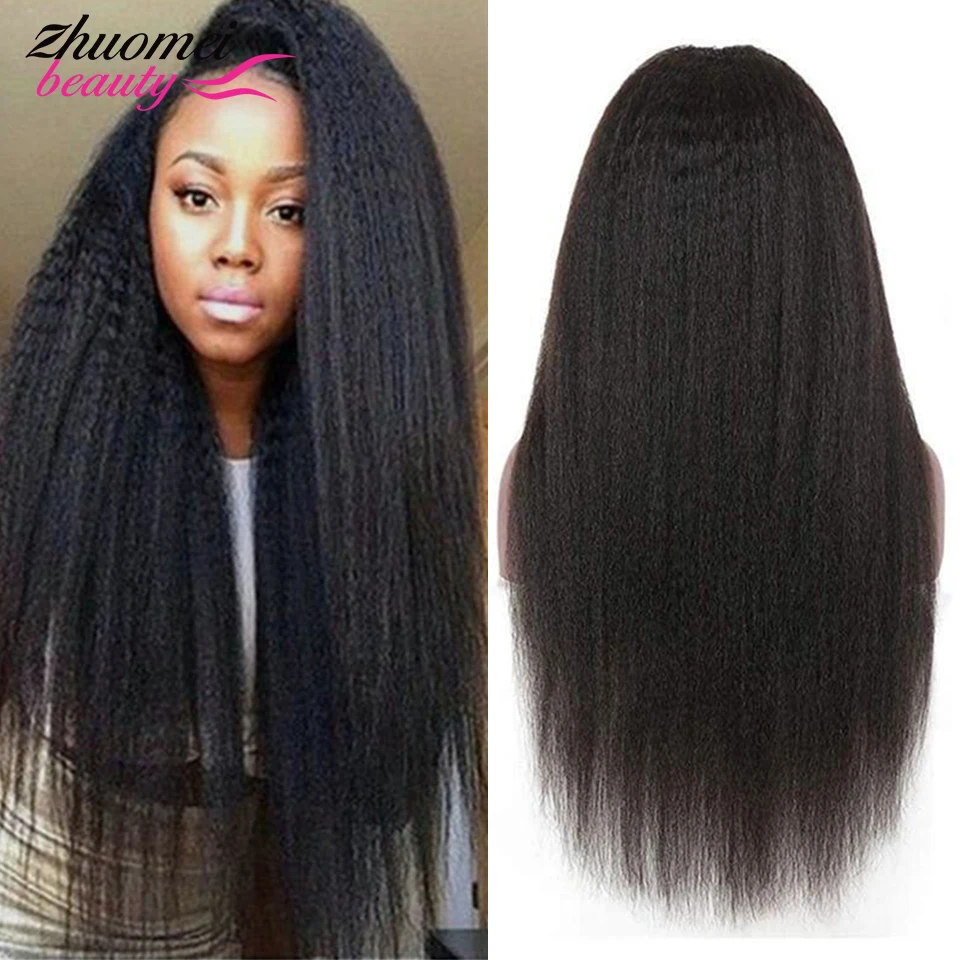 

13x4 Kinky Straight Wig 30 32 34 36 38 40 42" HD Transparent Lace Frontal Wig 150 180 250 Lace Front Human Hair Wigs For Women