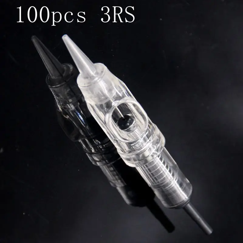 Тату-игла 100 шт./лот 3RS Одноразовые стерилизованные картриджи для перманентного