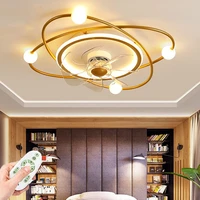 led fan with lighting dimmable modern ceiling lamp living room decoration light with remote control bedroom office balcony