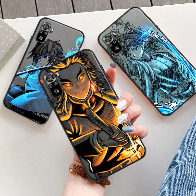 

Japan Anime Demon Slayer Kamado Tanjirou Nezuko Phone Case For Xiaomi Redmi 9 9i 9AT 9T 9A 9C Note 10X 4G 5G 10S 10 5G TPU Cover