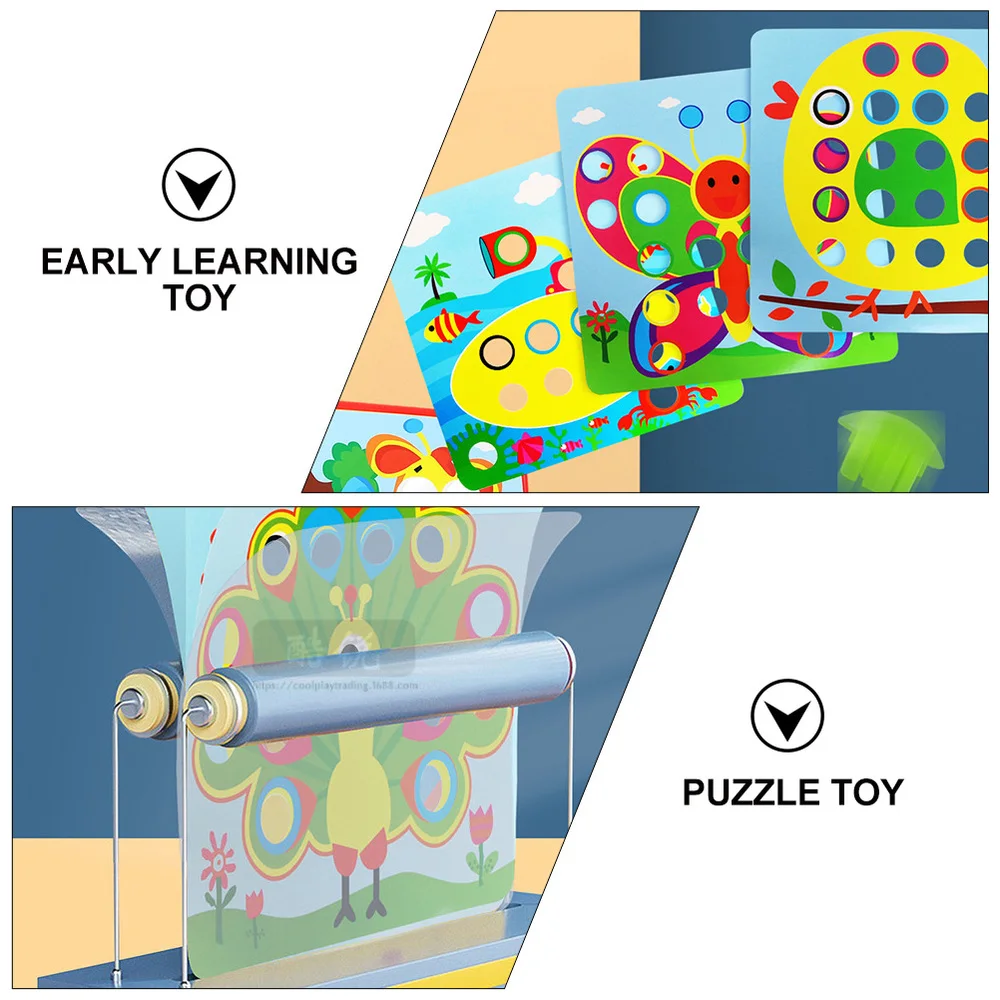 

1 Set Children Mushroom Nail Jigsaw Educational Puzzle Creative Kid