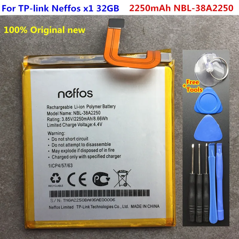 

New Original 2250mAh NBL-38A2250 Replacement Battery For TP-link Neffos x1 32GB,TP902A Mobile Phone Batteries + tools