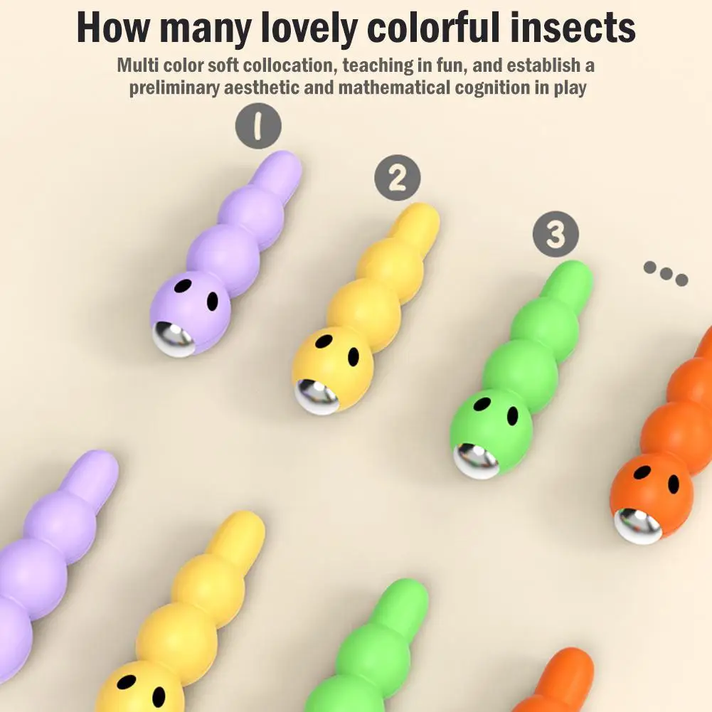 Магнитный дождь игрушка Поймай червячка Детские Маленькие Птицы игра для