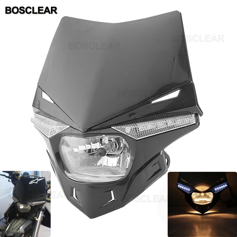 Светодиодная фара для мотоцикла обтекатель крест эндуро двойной спортивный