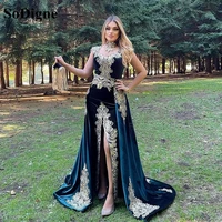 sodigne green karakou mermaid evening dresse with lace caftan dubai robes abaya prom dress party gowns outfit