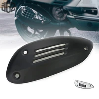motorcycle aluminum exhaust pipe insulation cover heat protective shield for vespa gts gtv 200 250 300 2013 2020 accessories