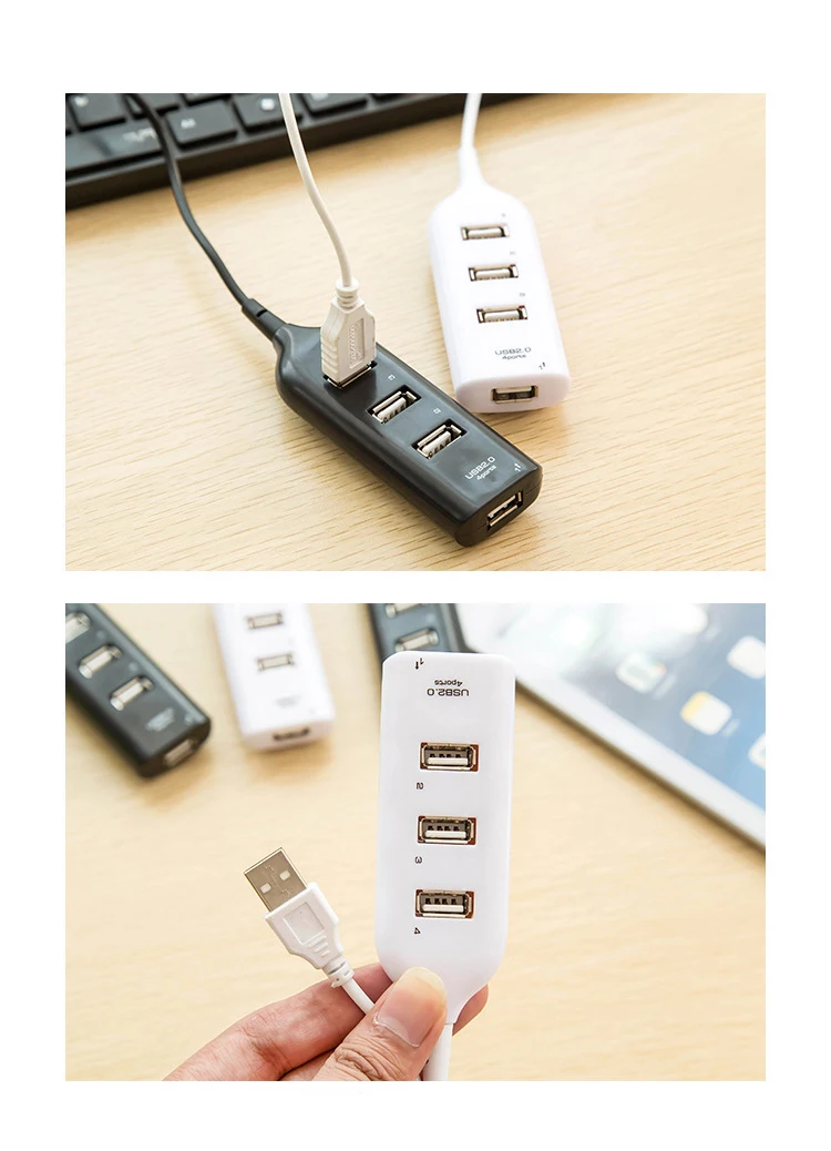 USB 2,0 High Speed 4 порта разветвитель usb-концентратор, адаптер для ПК ноутбук компьютер черный и может использоваться только индивидуально портативный