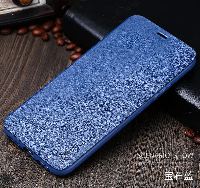 Blue Ультратонкий чехол для Apple iPhone 11 Pro Max X XS XR 10, кожаный чехол-книжка с откидной крышкой для iPhone 6 S 6 S 7 8 Plus, откидная крышка - Цвет: Blue