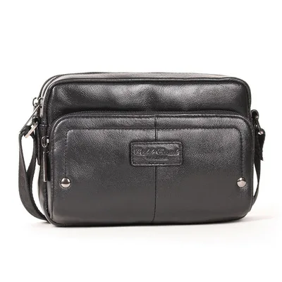 Горячая продажа натуральная кожа маленькая сумка из воловьей кожи мужская через