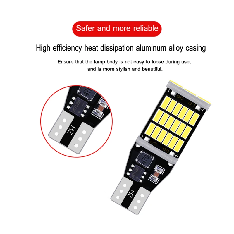 4 шт. светодиодные лампы T15 T16 920 921 W16W 912 45SMD|Сигнальная лампа| |