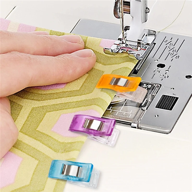 

50Pcs Job Foot Case Multicolor Plastic Clips Fabric Clamp DIY Craft Patchwork Sewing Clip Hemming Sewing Tool Sewing Accessories