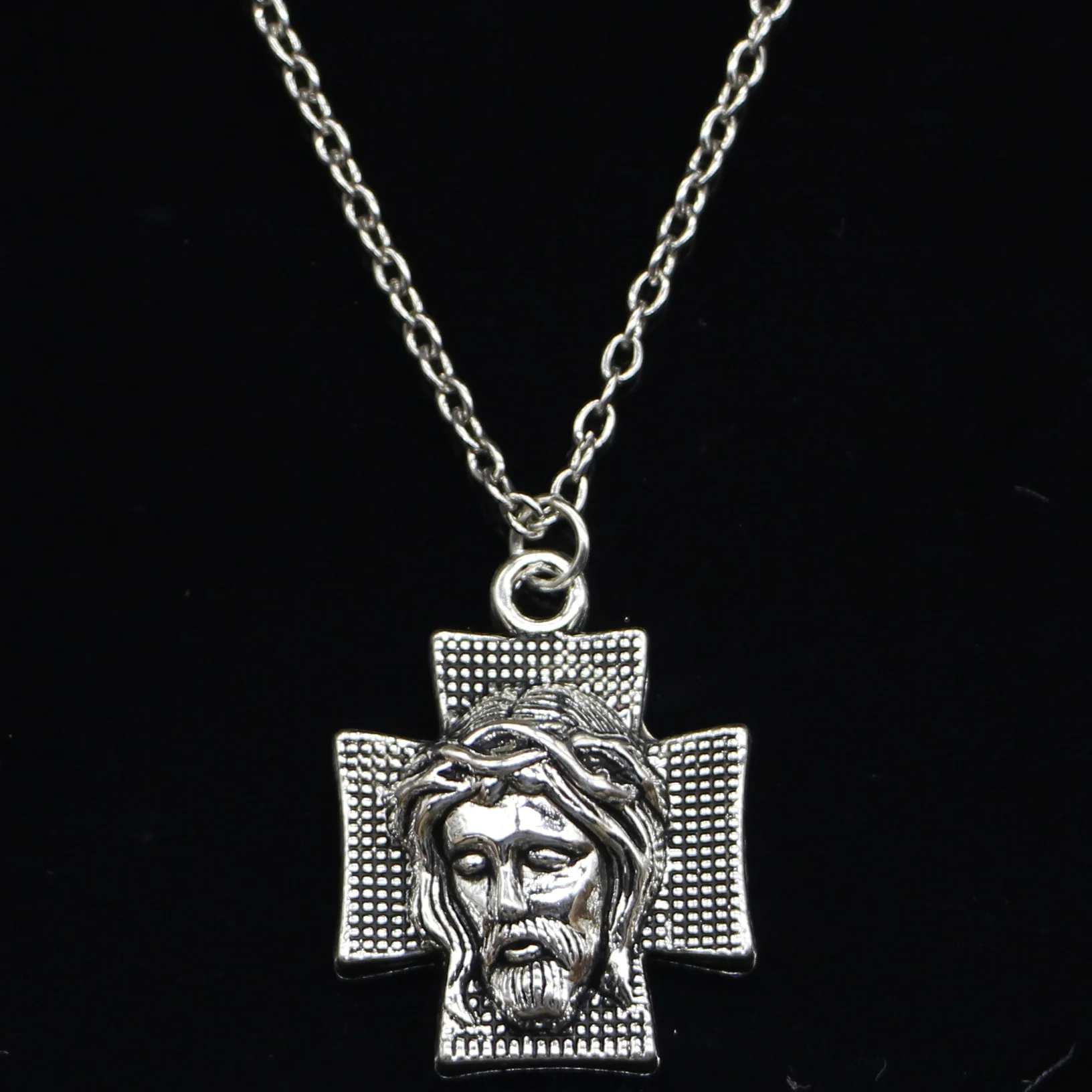 

Новое модное ожерелье 28x22 мм, подвески с крестом и Иисусом, короткие, длинные, для женщин и мужчин, колье, подарочные украшения, колье