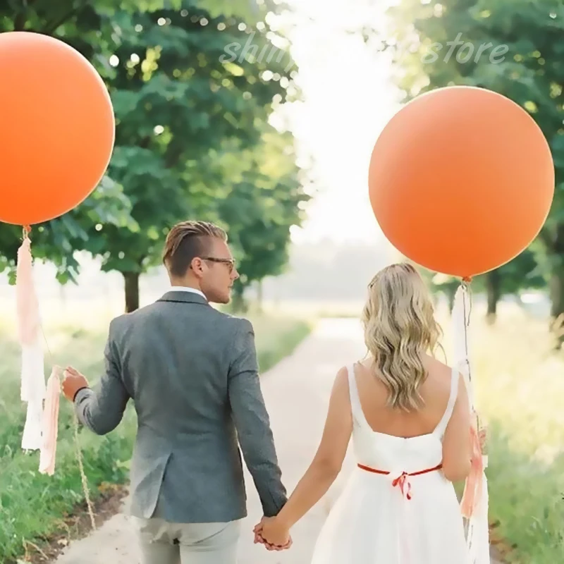 10 Stück 36 Zoll Riesenballons Hochzeit Geburtstag Party Dekoration 90 cm Gelb Rosa Rot Runder Ballon Valentinstag Heliumballon – Detail 1